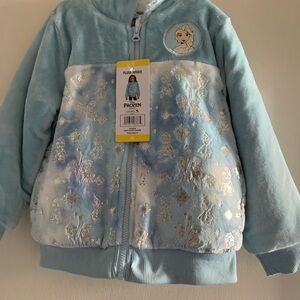 Disney Frozen Blue and Silver Plush Hoodie